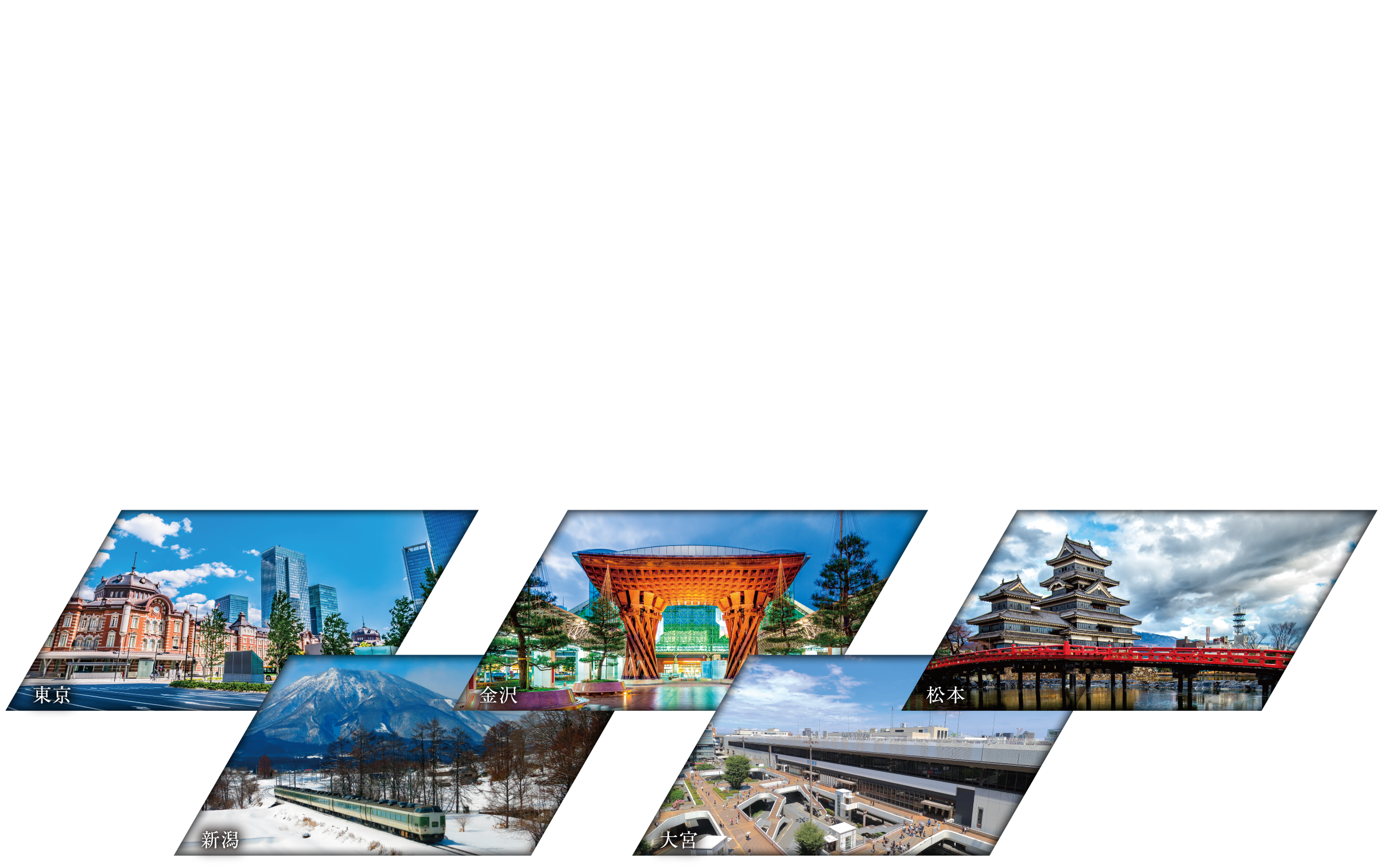 ■ JR「長野」駅から主要駅への所用時間