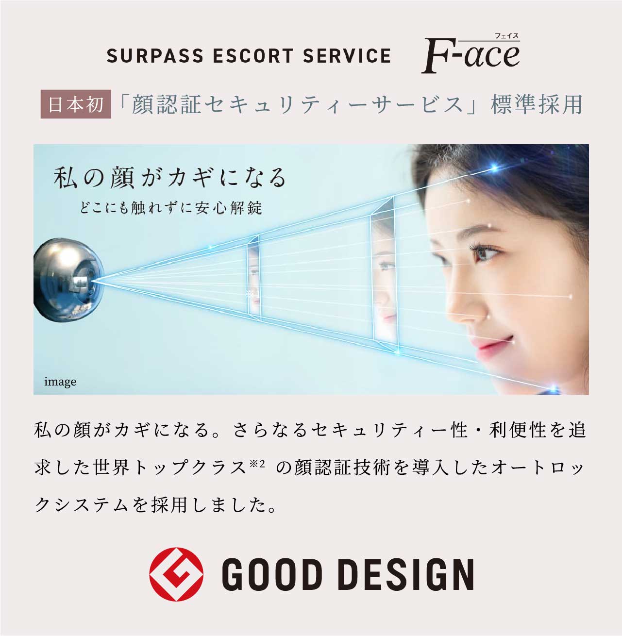 「顔認証セキュリティーサービス」標準採用