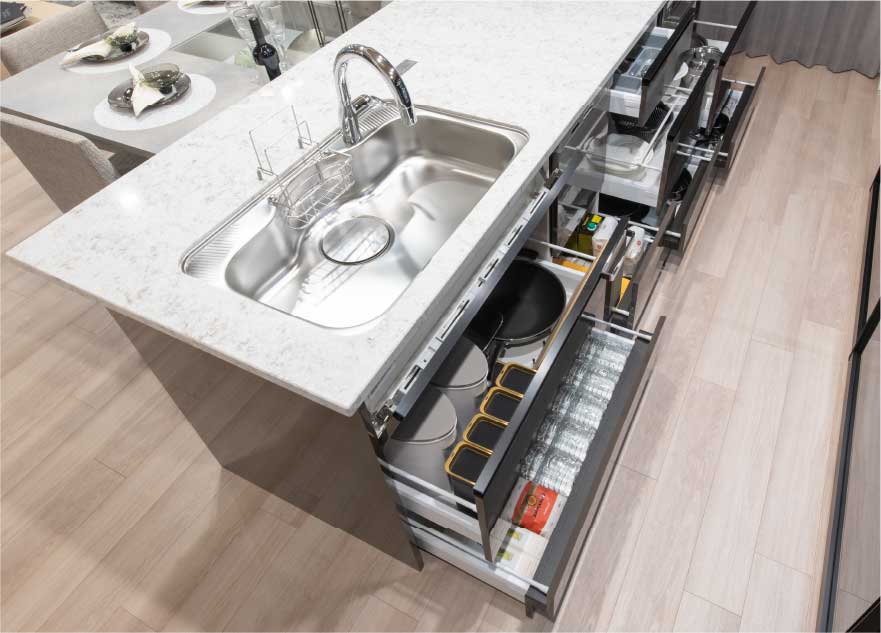 スライド式キッチン