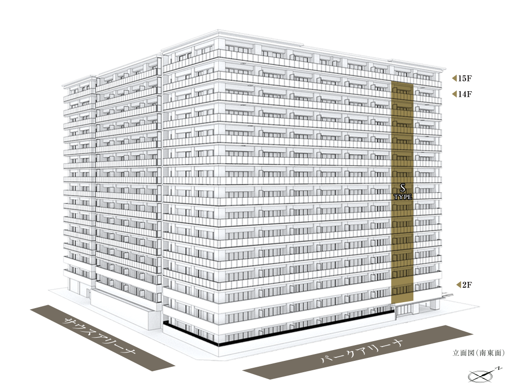 立面図（南東面）sType