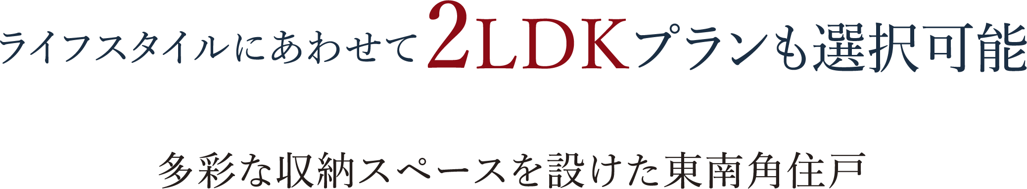 多彩な収納スペースを設けた東南角住戸