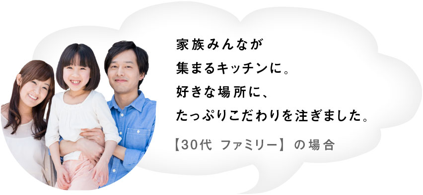 家族みんなが集まるキッチンに。好きな場所に、たっぷりこだわりを注ぎました。