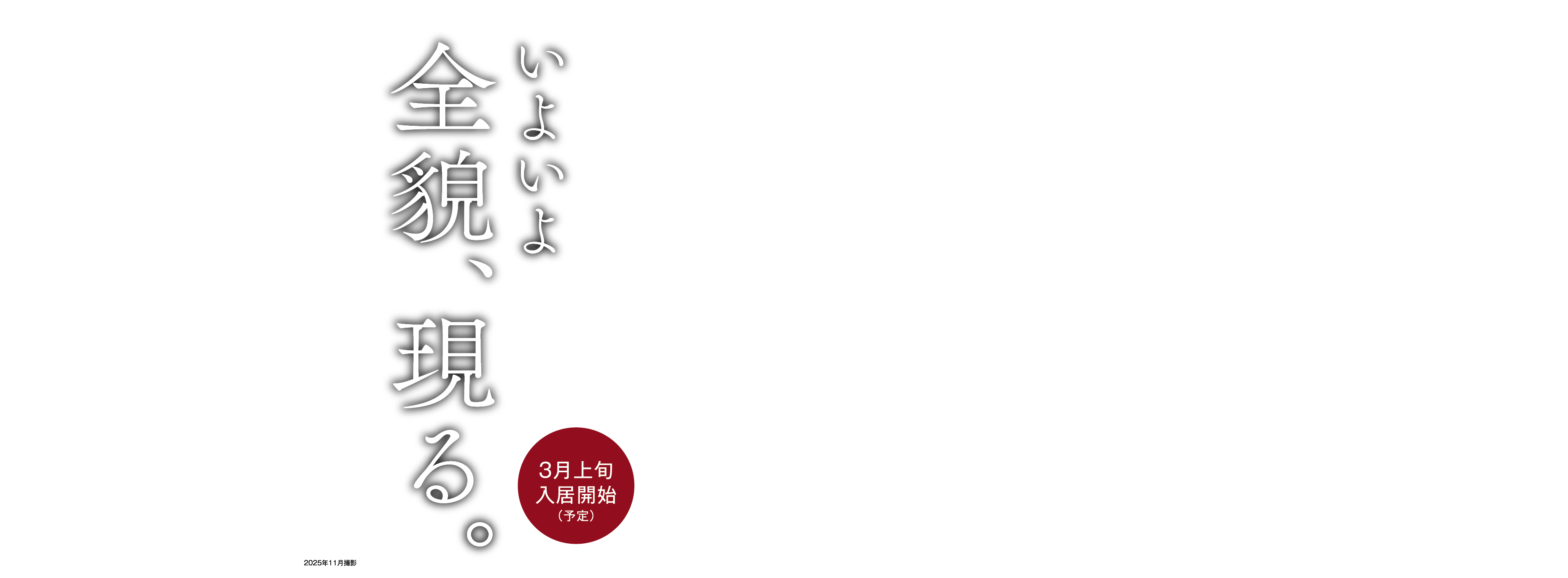 いよいよ全貌、現る。3月上旬入居開始（予定）