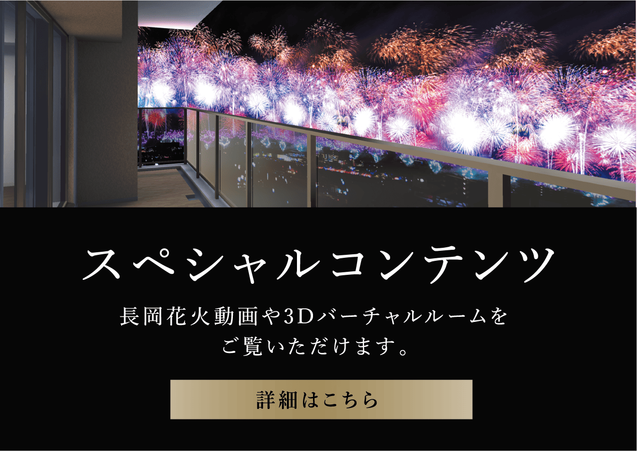 日本三大花火大会の一つと呼ばれる、「長岡まつり大花火大会」の壮観をここから。