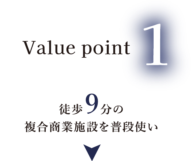 徒歩9分の複合商業施設を普段使い