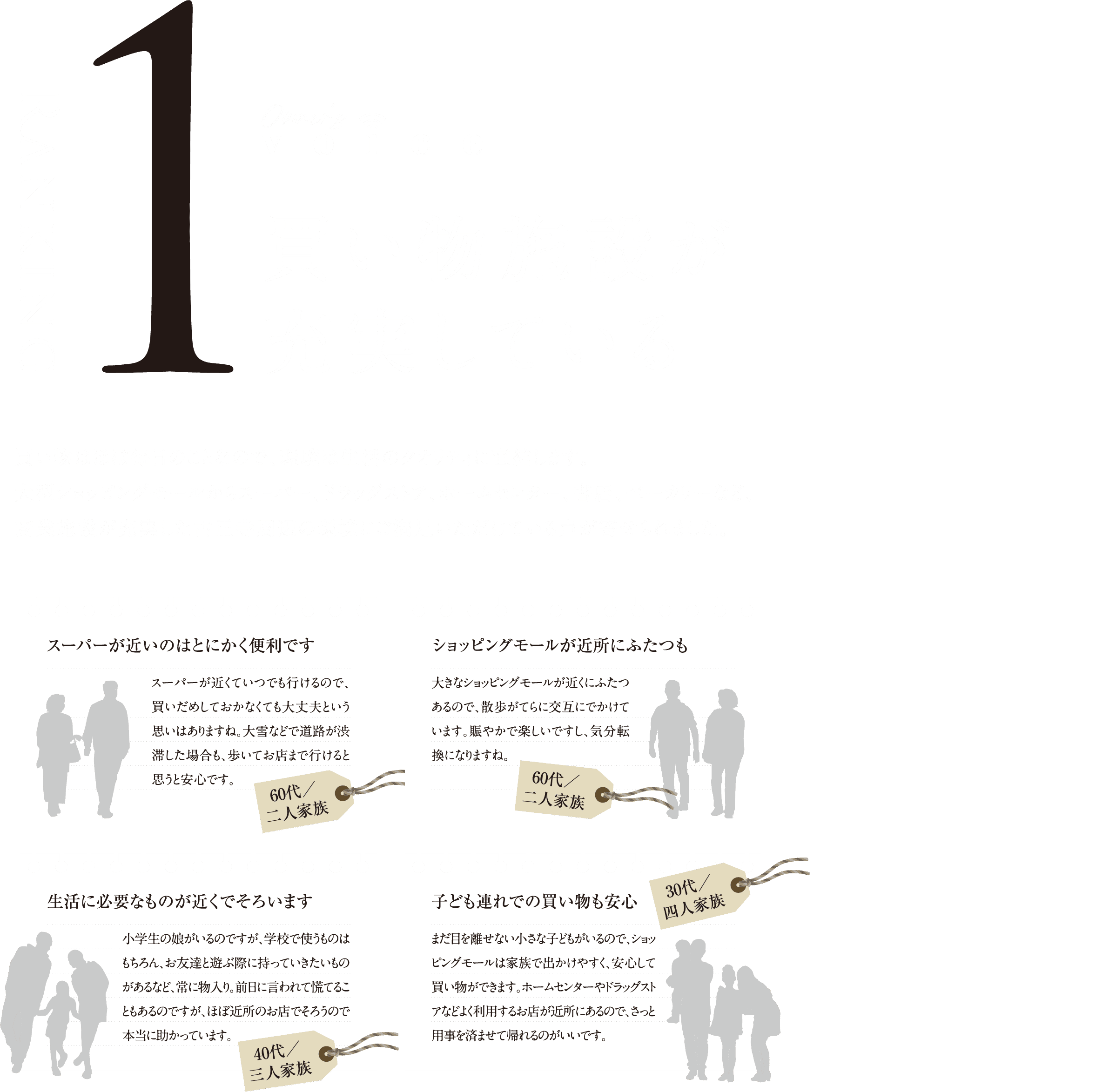 買い物施設が充実している