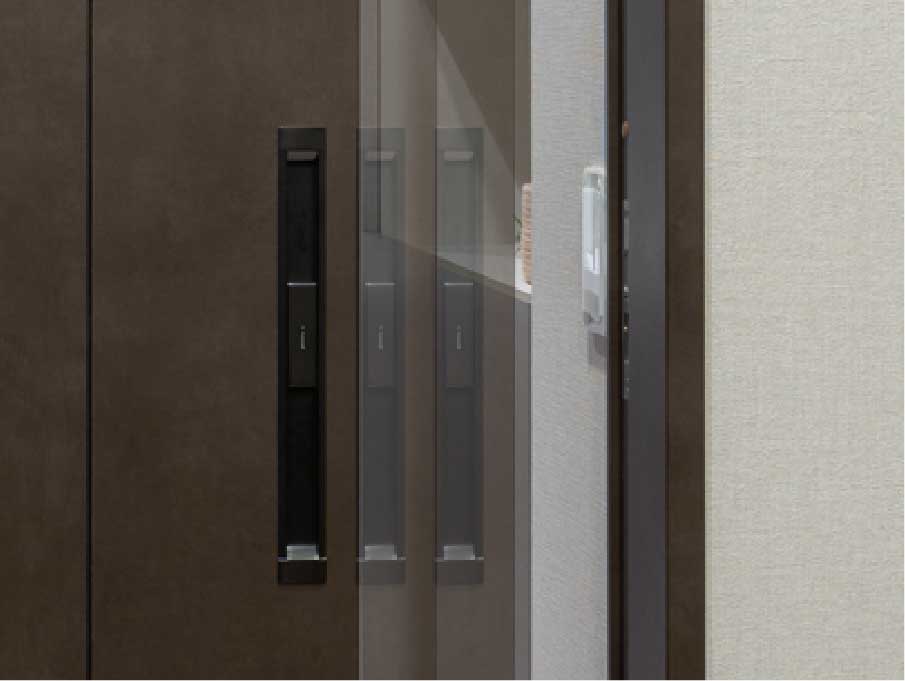 ブレーキ機能付き引き戸