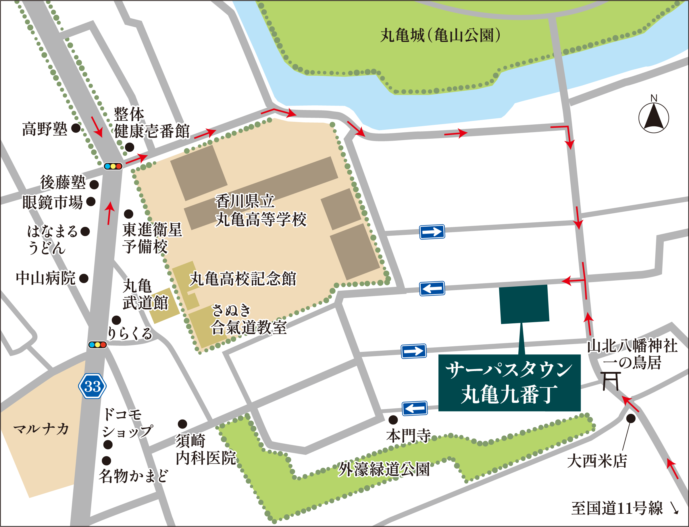 アクセスマップ狭域