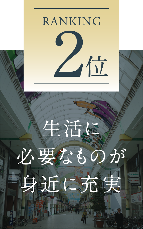 RANKING 2位 生活に必要なものが身近に充実